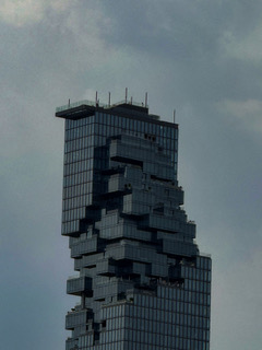 Bangkok, Thailand — MahaNakhon skyscraper rising above the city